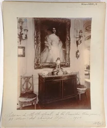 Interior da casa de Cecile Sorel em 99 Avenue des Champs Elysees, 1910